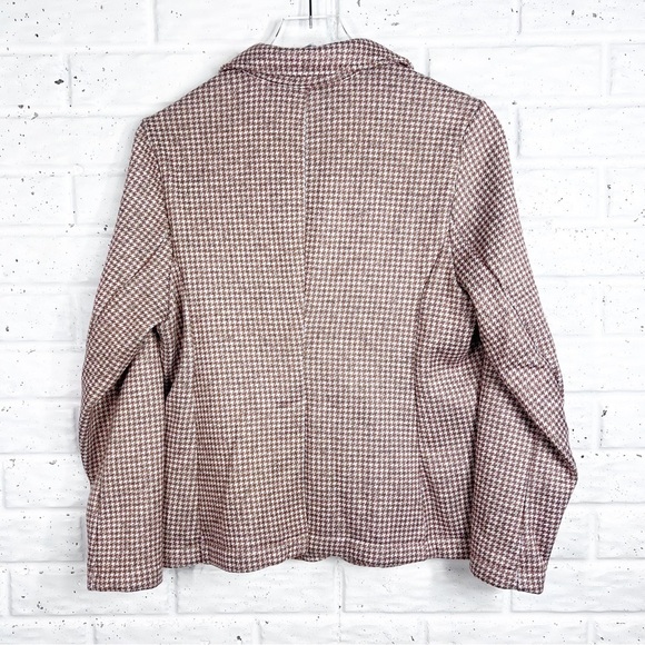 LAND’S END Stretch Knit Blazer with Houndstooth Print - Picture 7 of 9